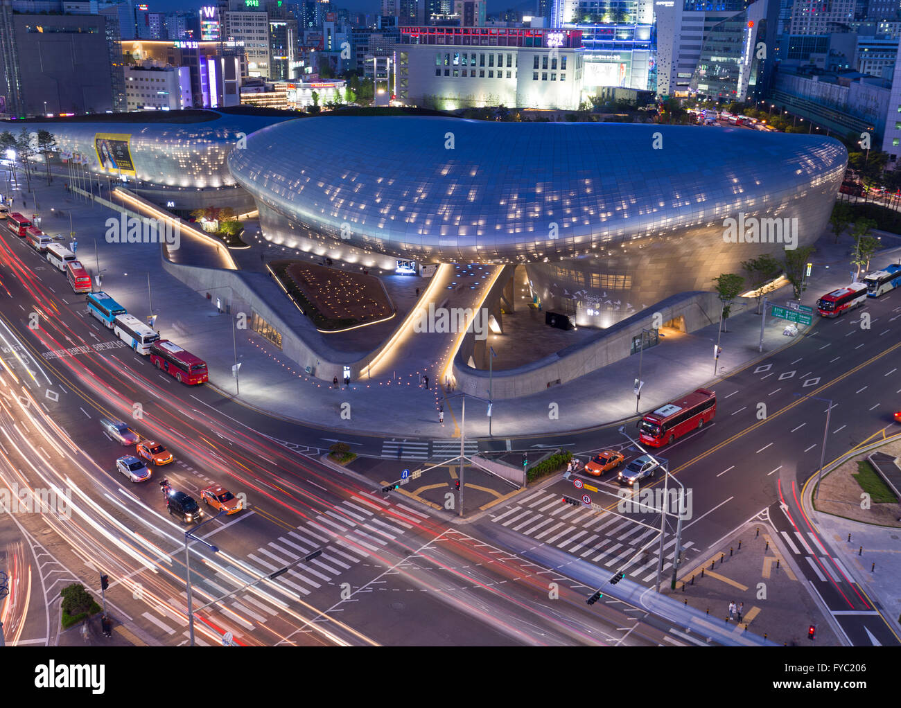 Night view of  Dongdaemun,Seoul Stock Photo