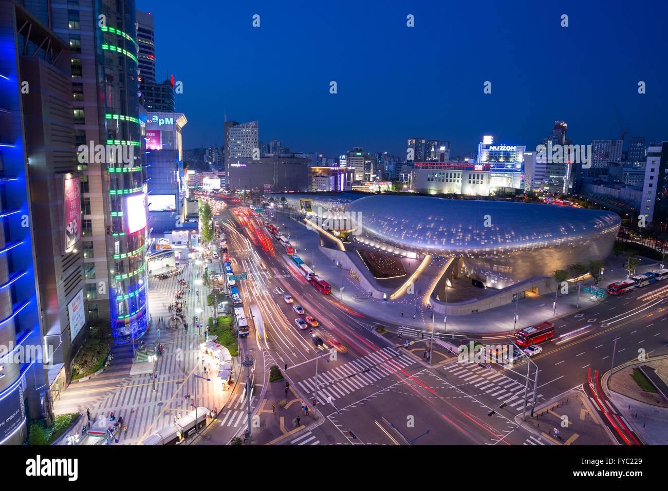 Night view of  Dongdaemun,Seoul Stock Photo