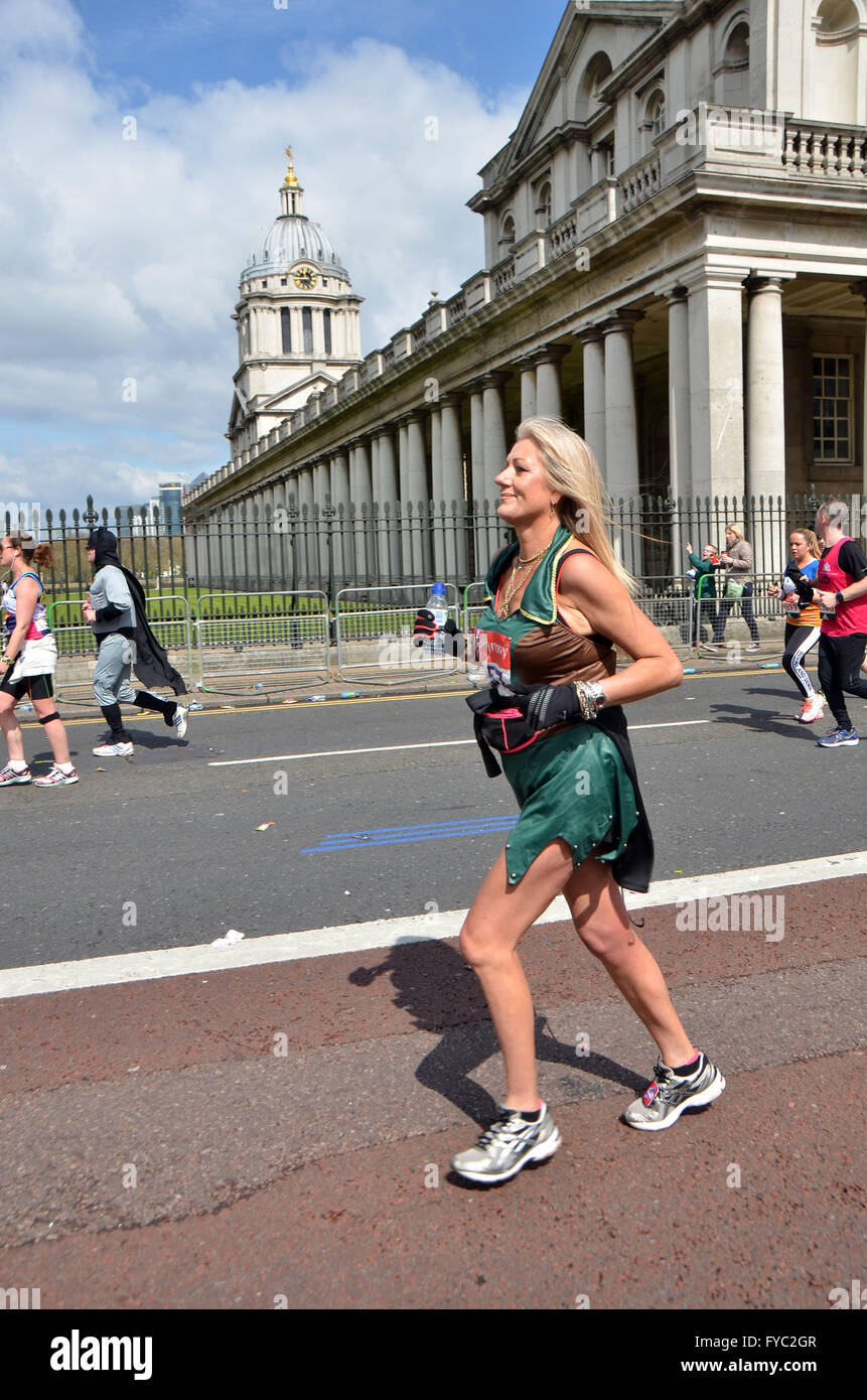London, UK. 24 April 2016, Runners in the Virgin London Marathon 2016