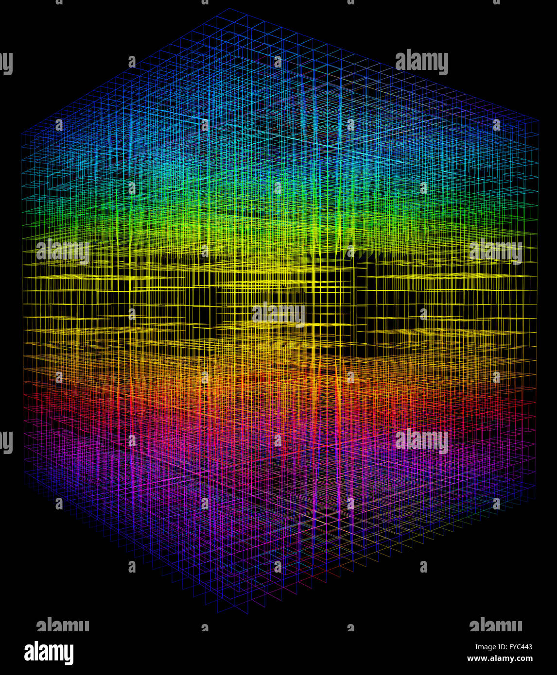 3d Illustration Of Abstract Cube Construction Data Storage Stock Photo Alamy