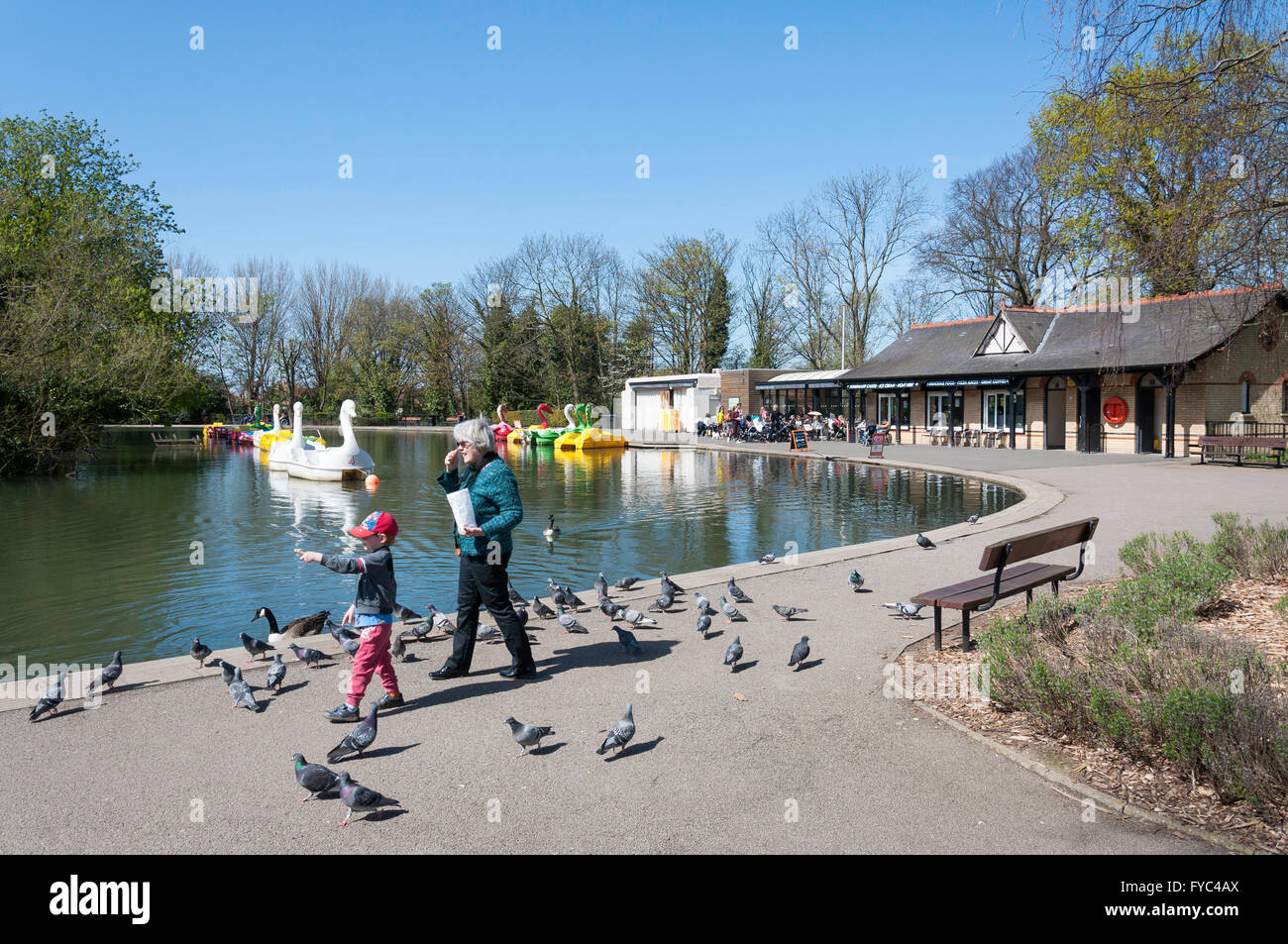Boating Lake & Lakeside Cafe at Alexandra Palace, London Borough of