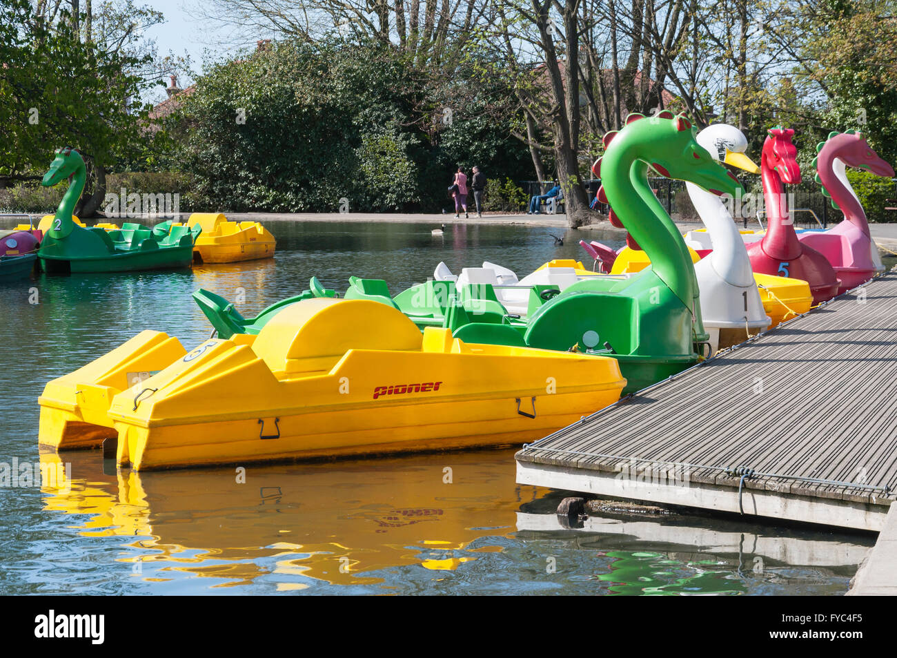 Boating Lake at Alexandra Palace, London Borough of Haringey, Greater London, England, United Kingdom Stock Photo