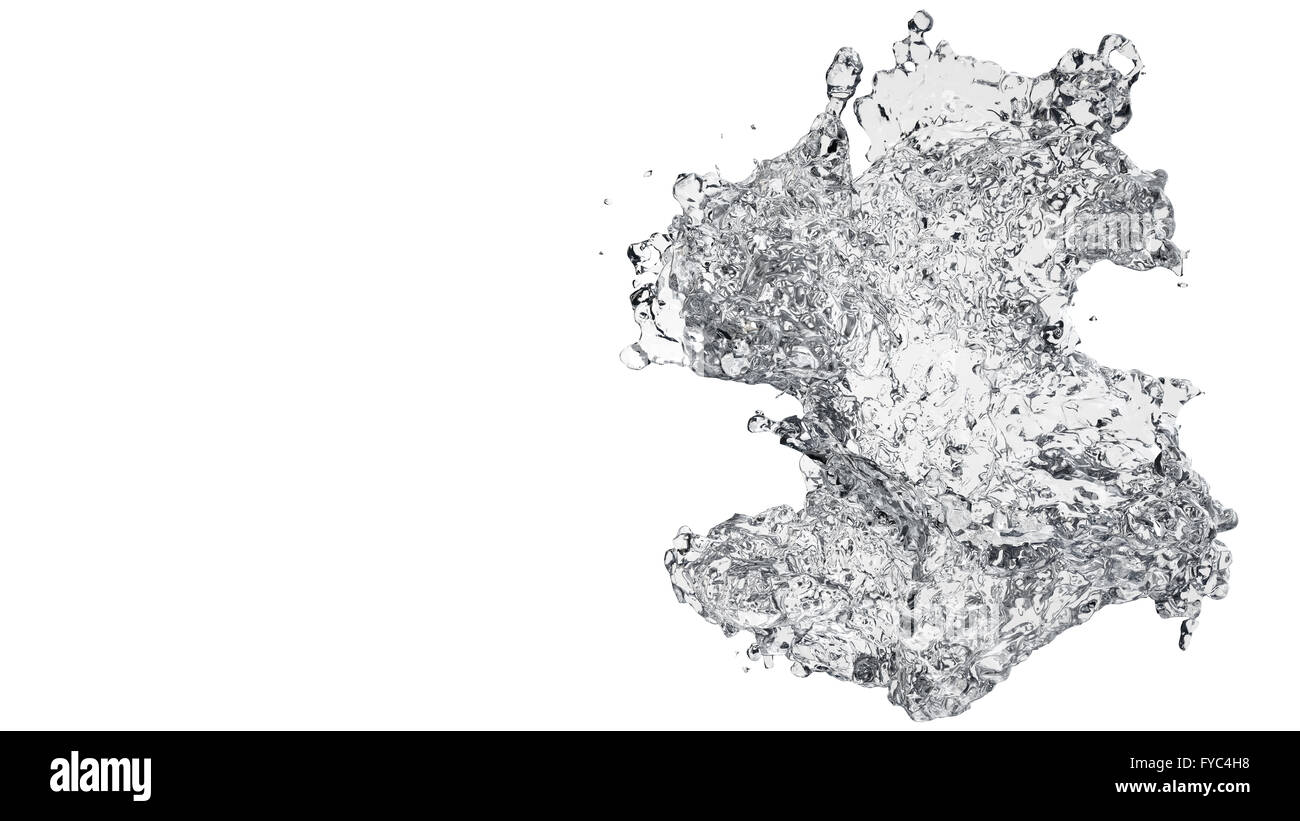 3D illustration of liquid splash motion on white background Stock Photo ...