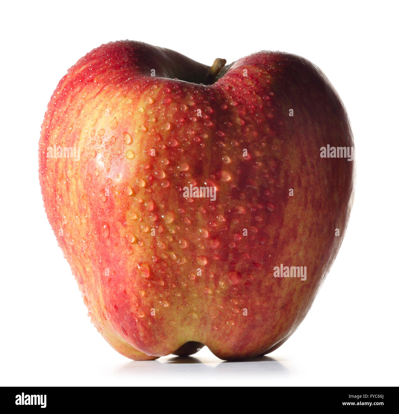 wet red apple isolated on white Stock Photo - Alamy