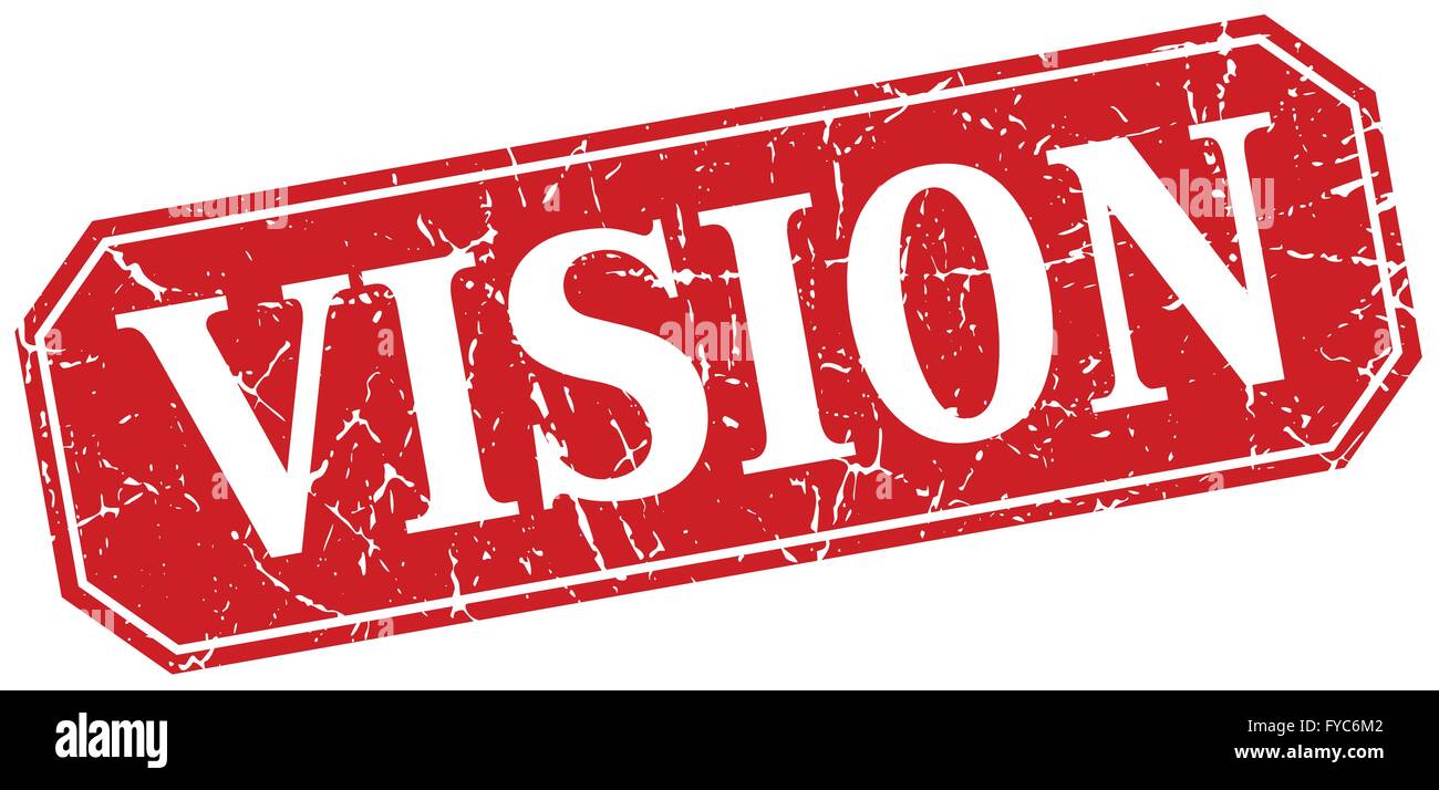 vision red square vintage grunge isolated sign Stock Vector Image & Art ...