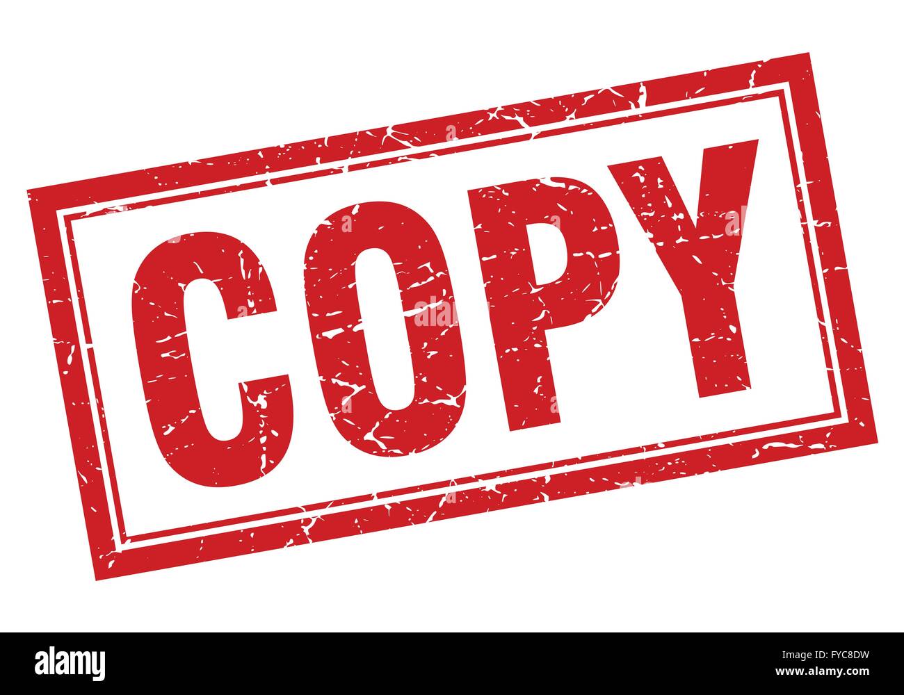 copy red square grunge stamp on white Stock Vector Image & Art - Alamy