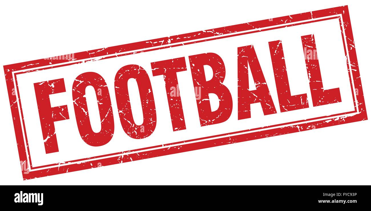 football red square grunge stamp on white Stock Vector Image & Art - Alamy