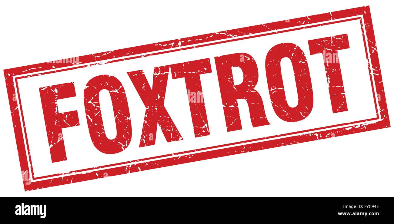 foxtrot red square grunge stamp on white Stock Vector Image & Art - Alamy
