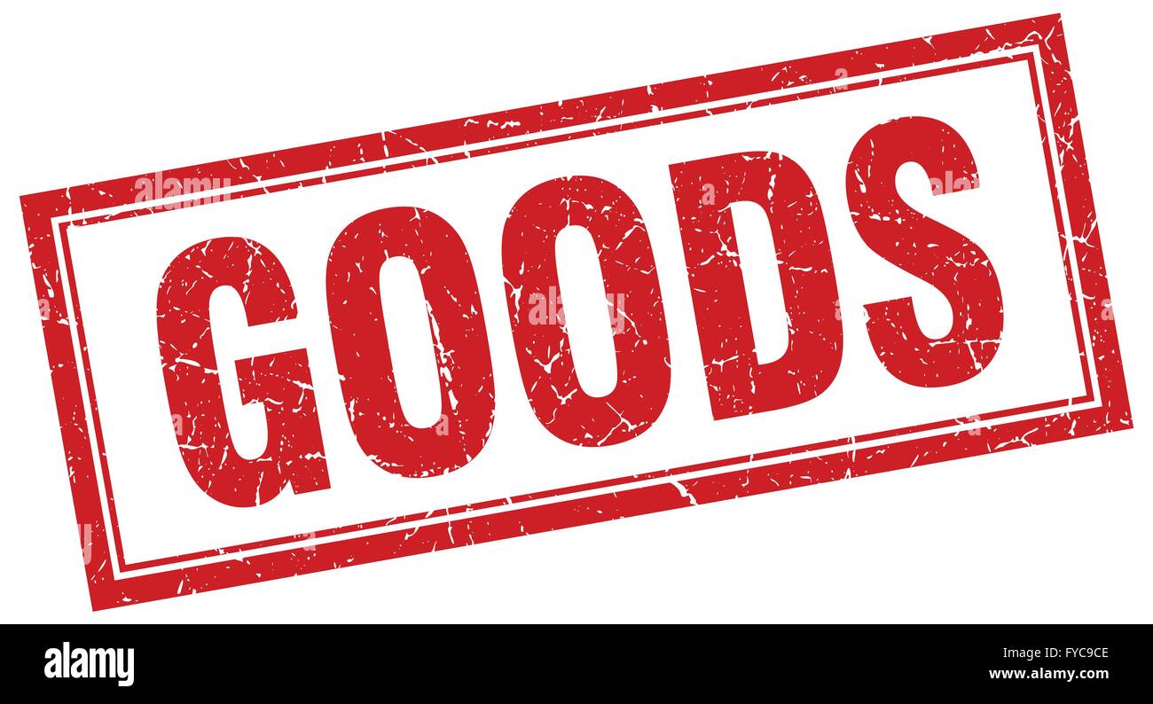 goods red square grunge stamp on white Stock Vector Image & Art - Alamy