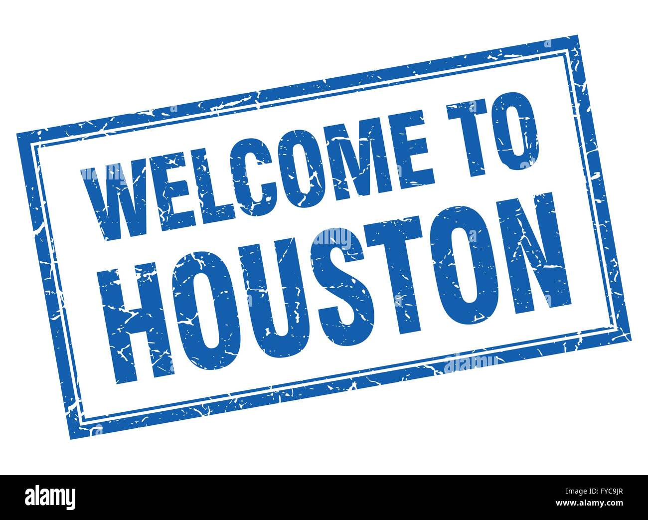 Houston blue square grunge welcome isolated stamp Stock Vector Image ...