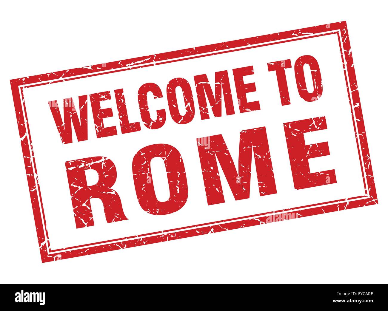 Welcome rome stamp hi-res stock photography and images - Alamy