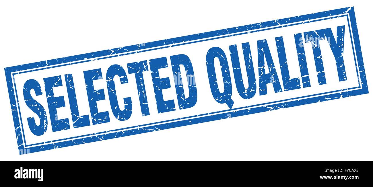 selected quality blue square grunge stamp on white Stock Vector Image ...