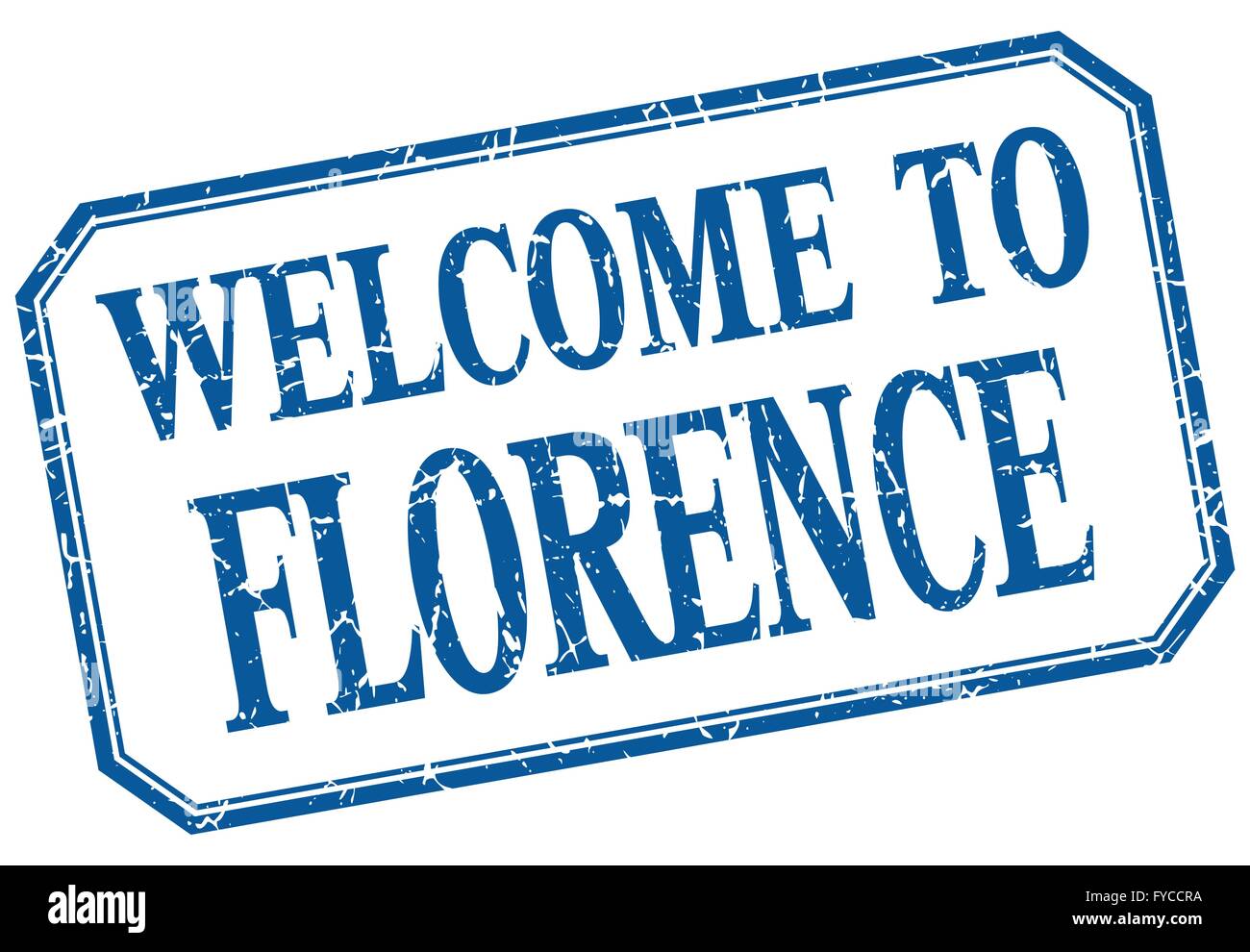 Florence - welcome blue vintage isolated label Stock Vector Image & Art ...