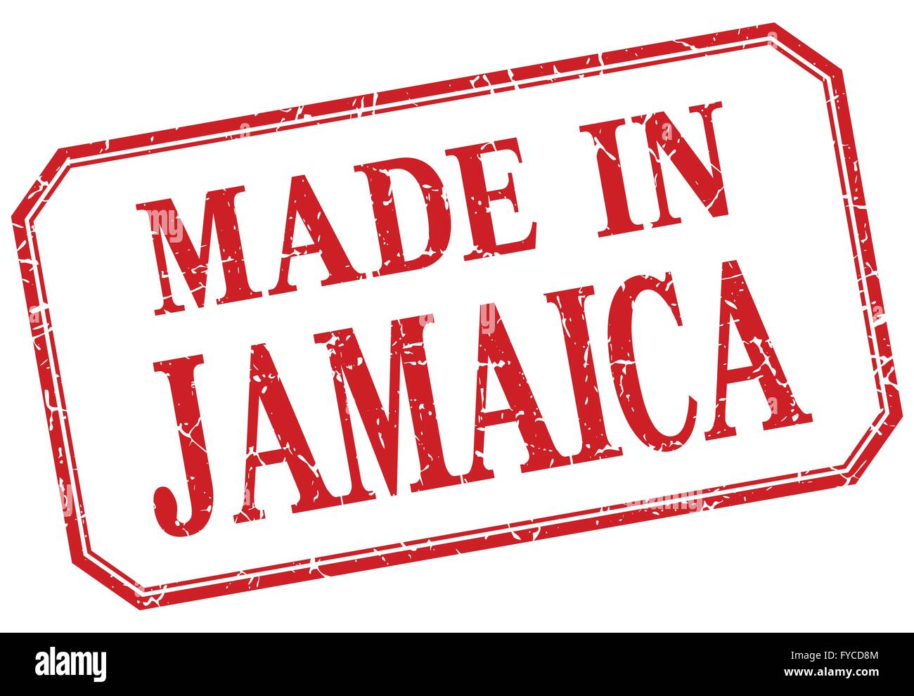 Jamaica made in red vintage isolated label Stock Vector Image & Art