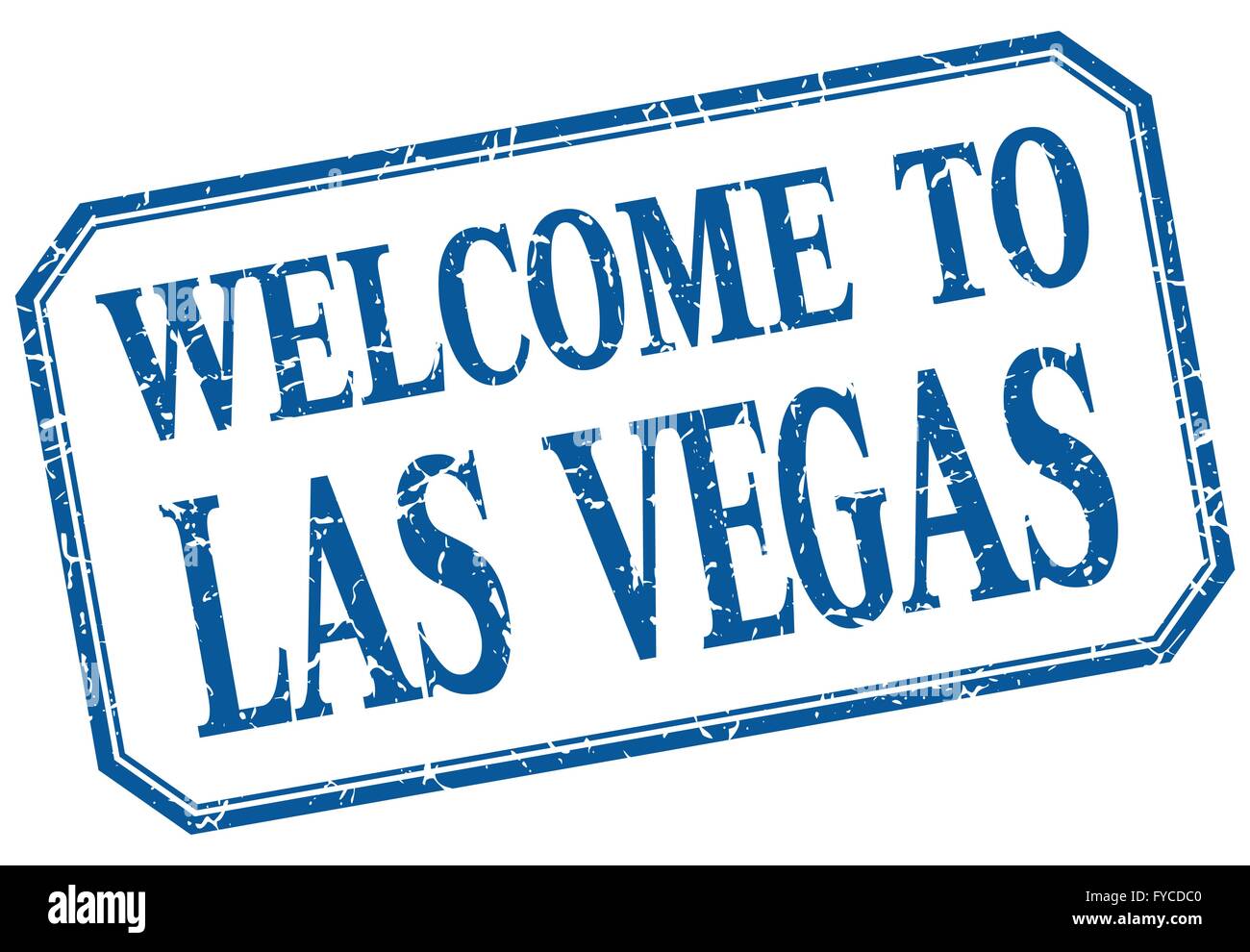 Las Vegas - welcome blue vintage isolated label Stock Vector Image ...