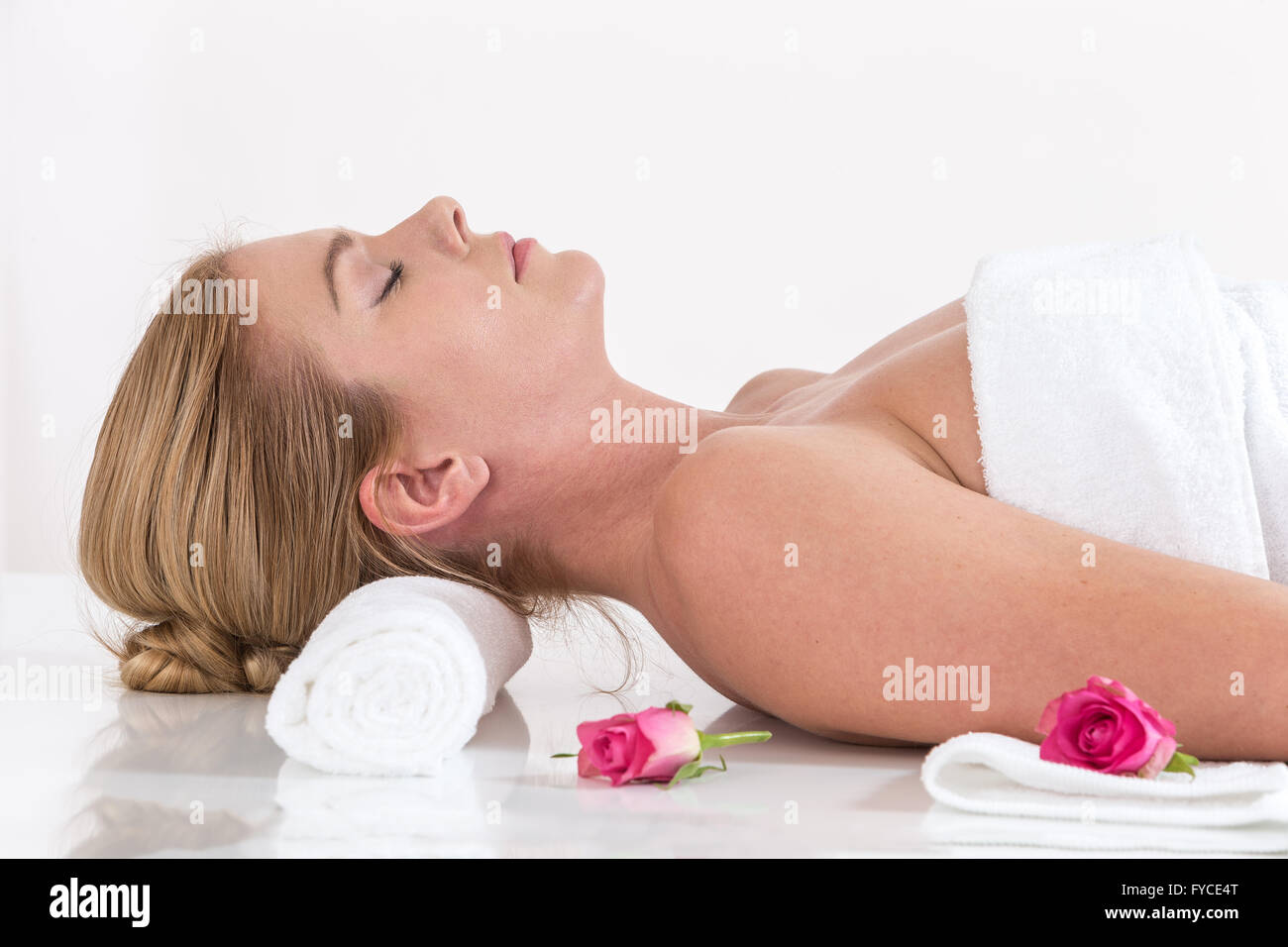 BODY CARE, WOMAN Stock Photo