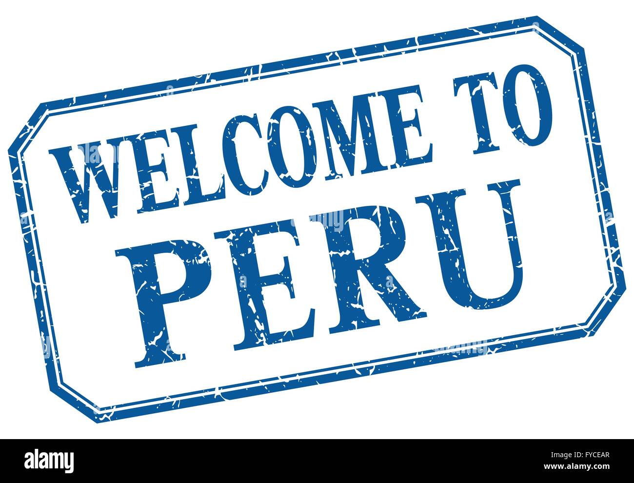 Peru - welcome blue vintage isolated label Stock Vector Image & Art - Alamy