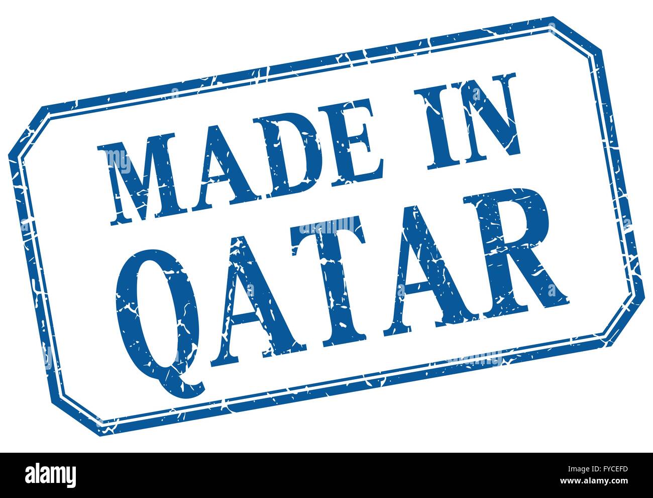 Qatar made in blue vintage isolated label Stock Vector Image & Art