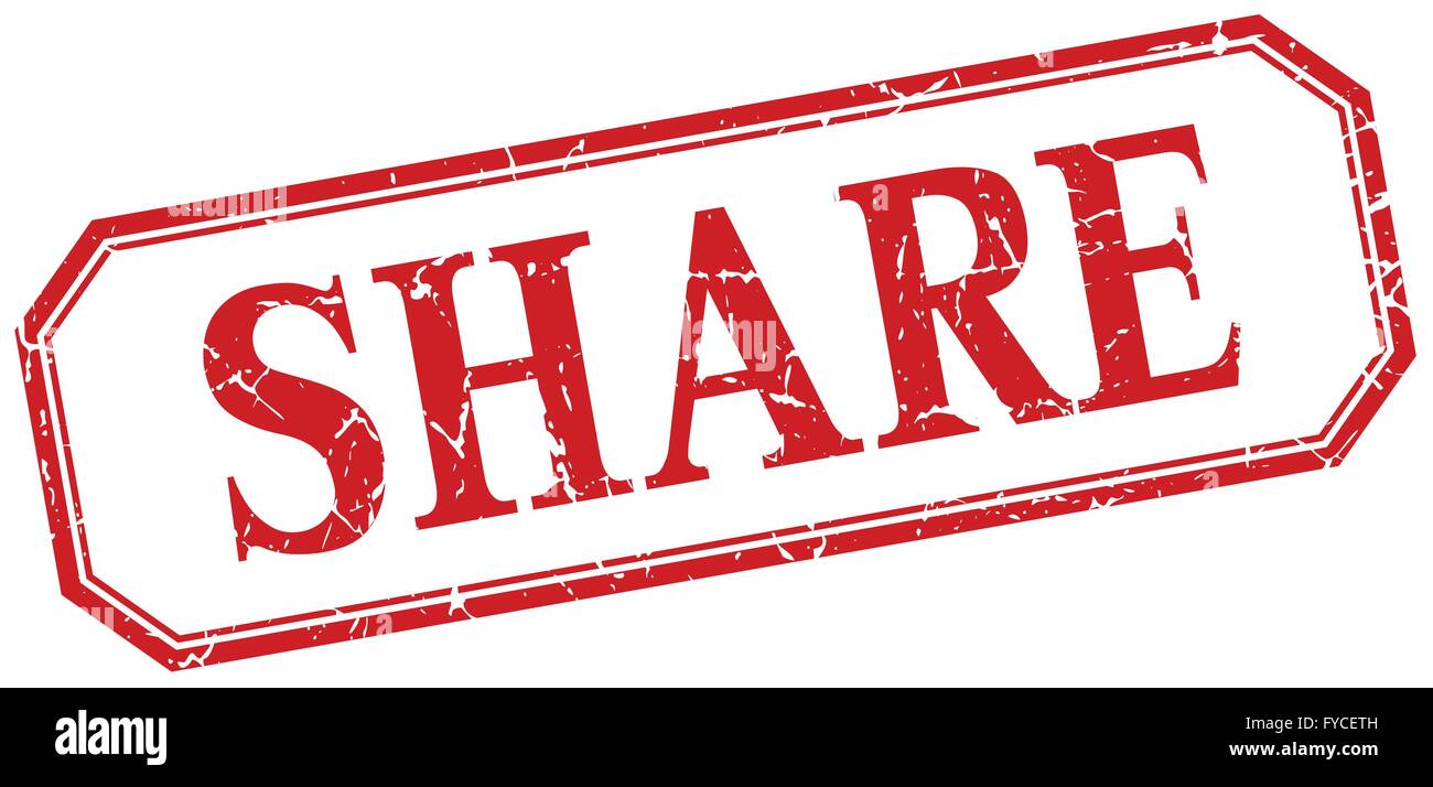 share square red grunge vintage isolated label Stock Vector