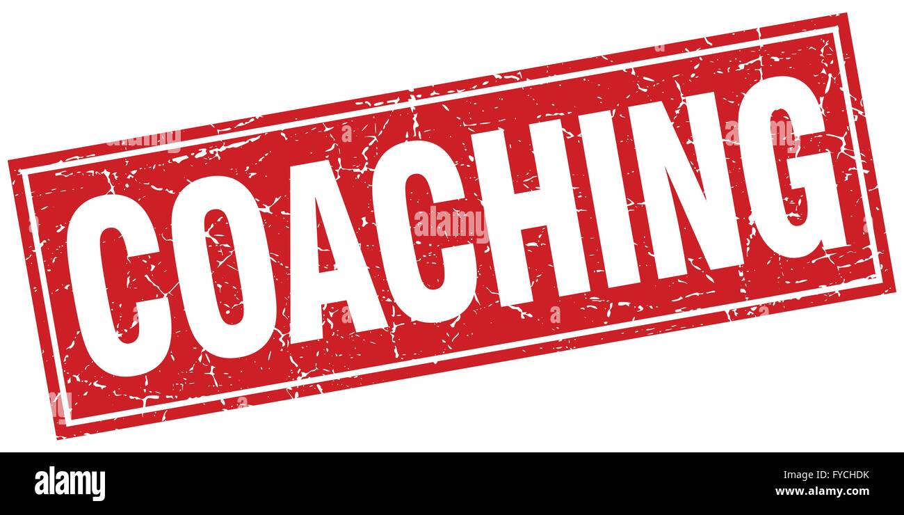 coaching red square grunge stamp on white Stock Vector Image & Art - Alamy