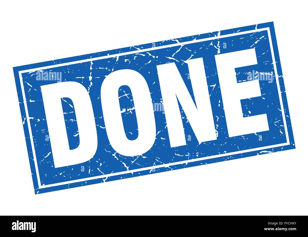 done blue square grunge stamp on white Stock Vector Image & Art - Alamy