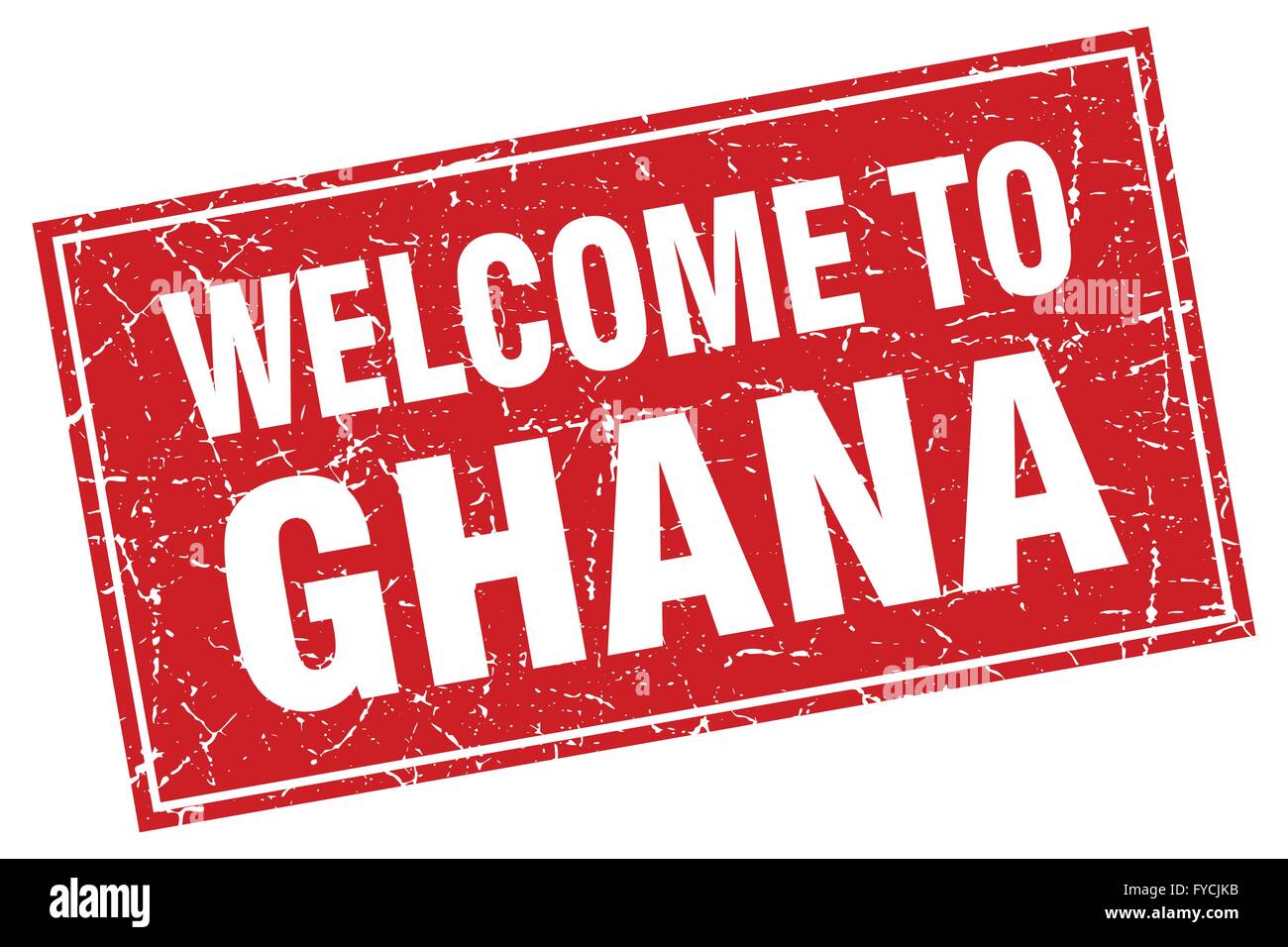 Ghana red square grunge welcome to stamp Stock Vector Image & Art - Alamy