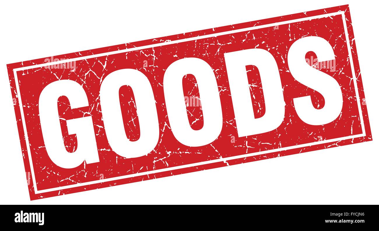 goods red square grunge stamp on white Stock Vector Image & Art - Alamy