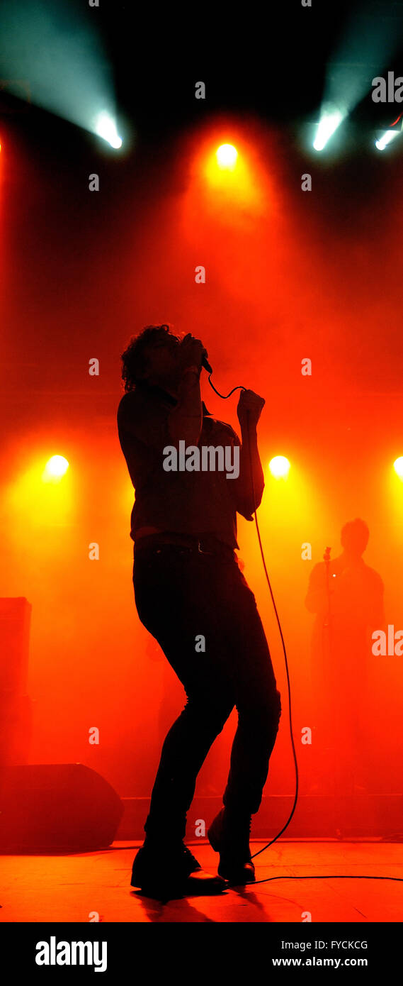 BARCELONA - DEC 10: Friendly Fires (band) performs at Razzmatazz on December 10, 2011 in Barcelona, Spain. Stock Photo