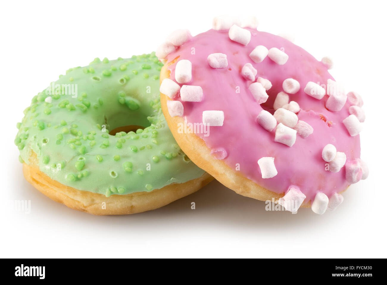 glazed donuts isolated on the white background Stock Photo - Alamy