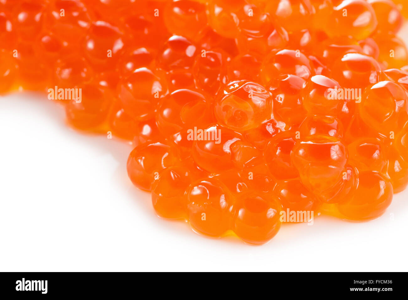 close up of red caviar. Stock Photo