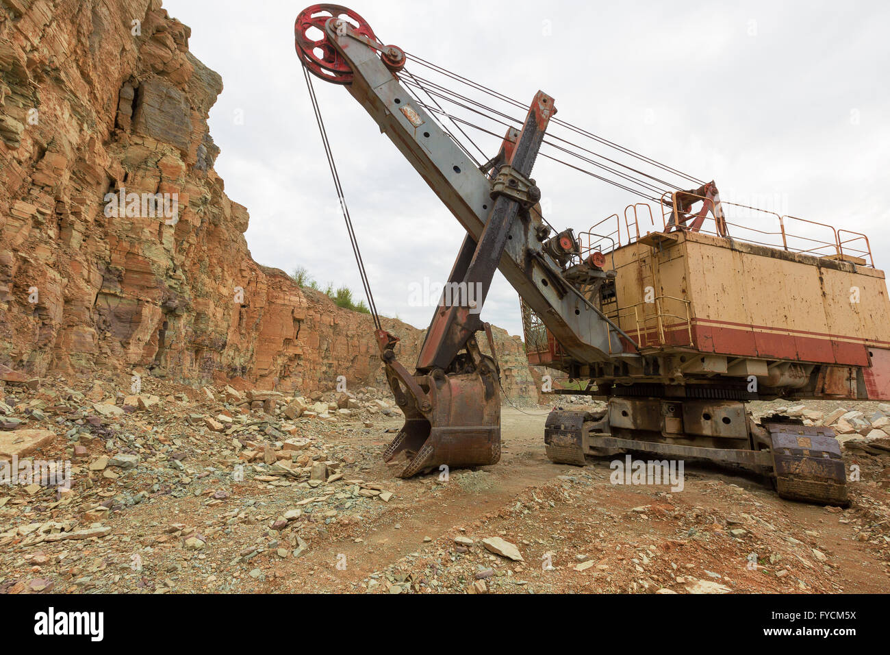 excavator in a quarry Stock Photo Alamy