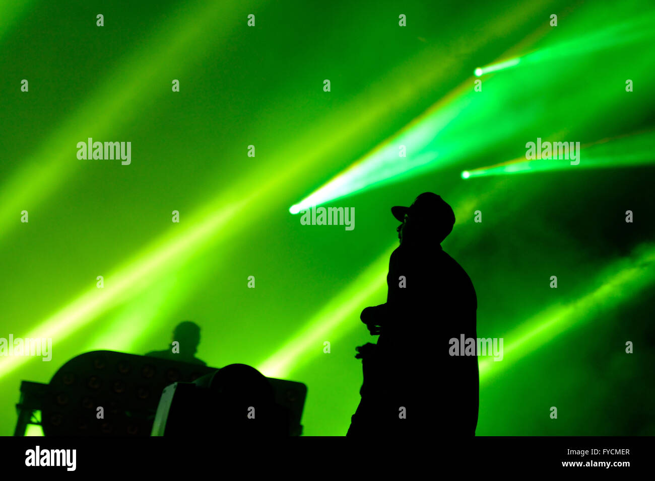 BENICASSIM, SPAIN - JULY 17: Chase & Status (British electronic music production duo band) performs at FIB Festival. Stock Photo