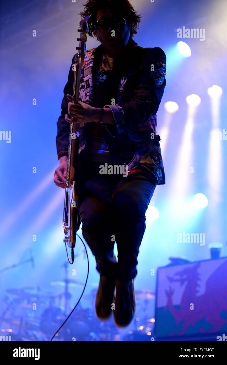 BENICASSIM, SPAIN - JULY 19 Manic Street Preachers (Scottish rock band) performs at FIB Festival. Stock Photo