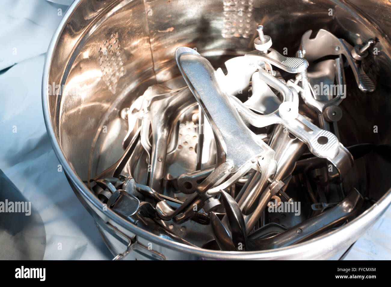 Colposcop in Sterilizer (Equipment vaginal speculum) for pap smear