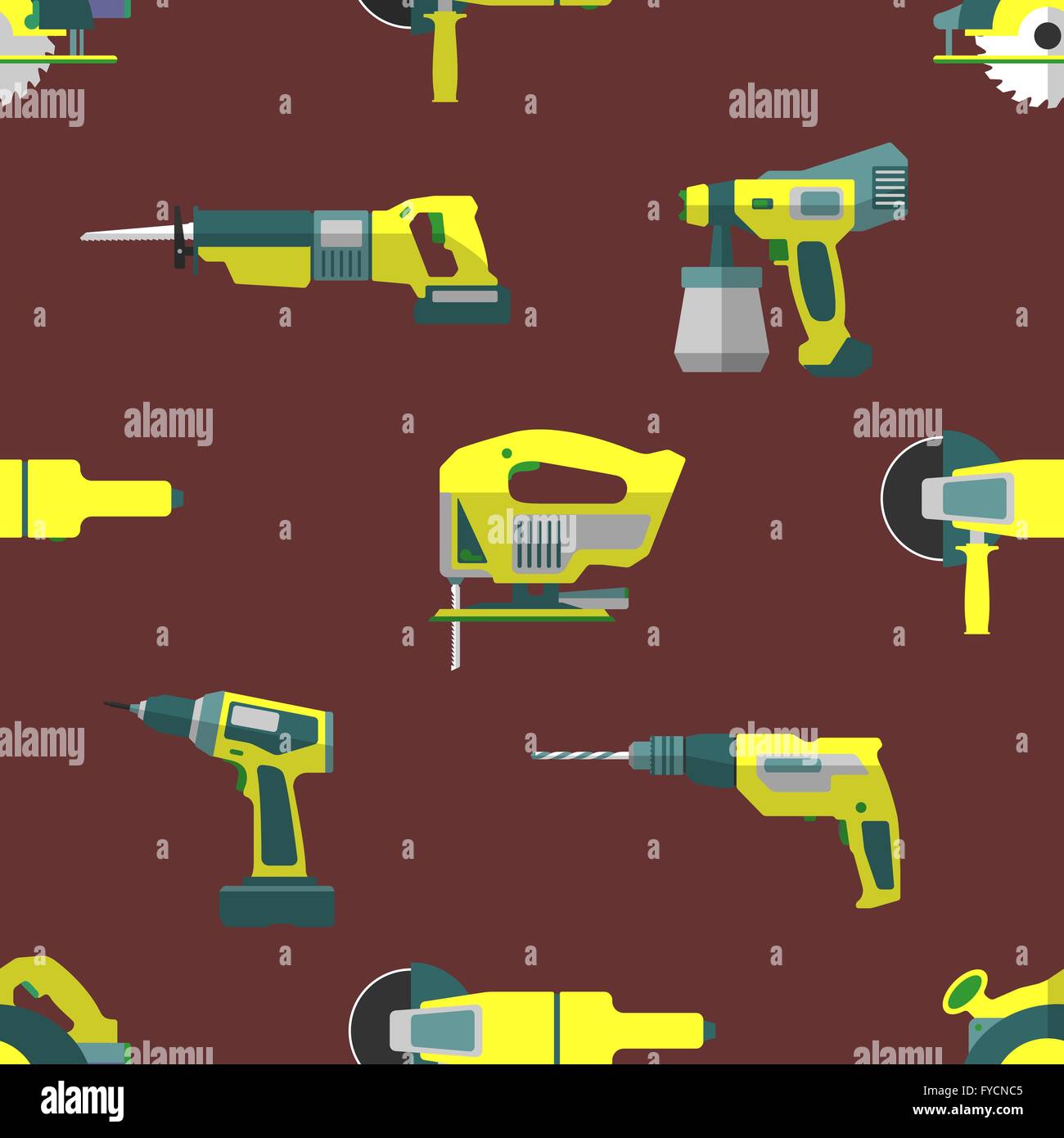 Construction tools seamless pattern vector hi-res stock photography and ...