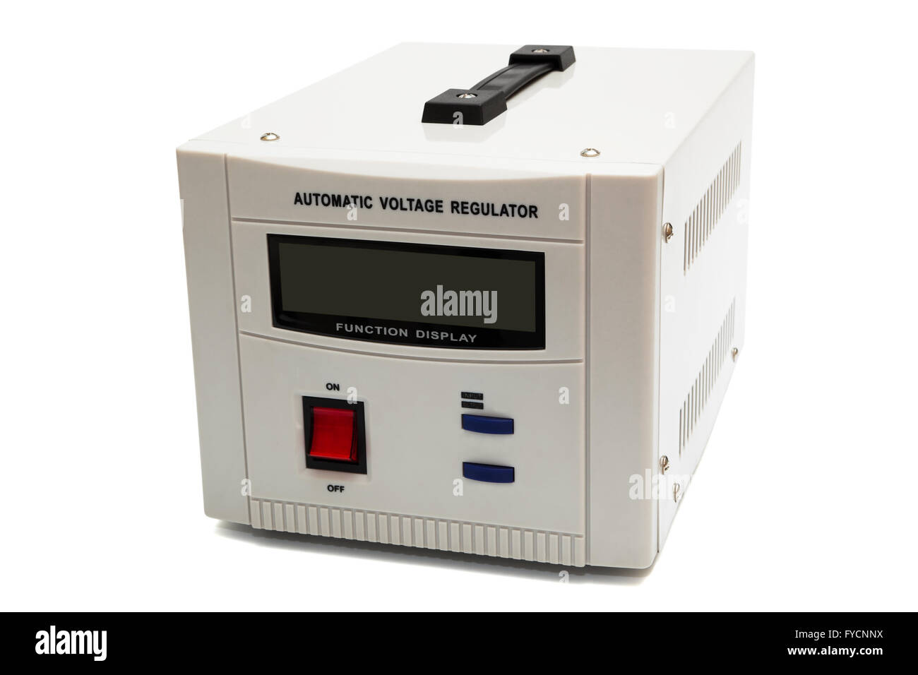 modern voltage regulator on a white background Stock Photo