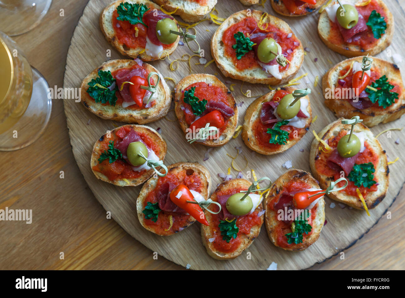 pinchos, tapas, spanish canapes, party finger food Stock Photo Alamy
