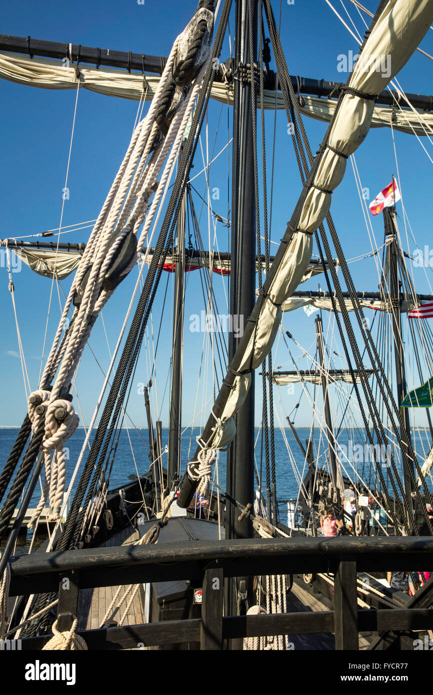 Replicas of Christopher Columbus' ships, Nina and Pinta docked in Ft