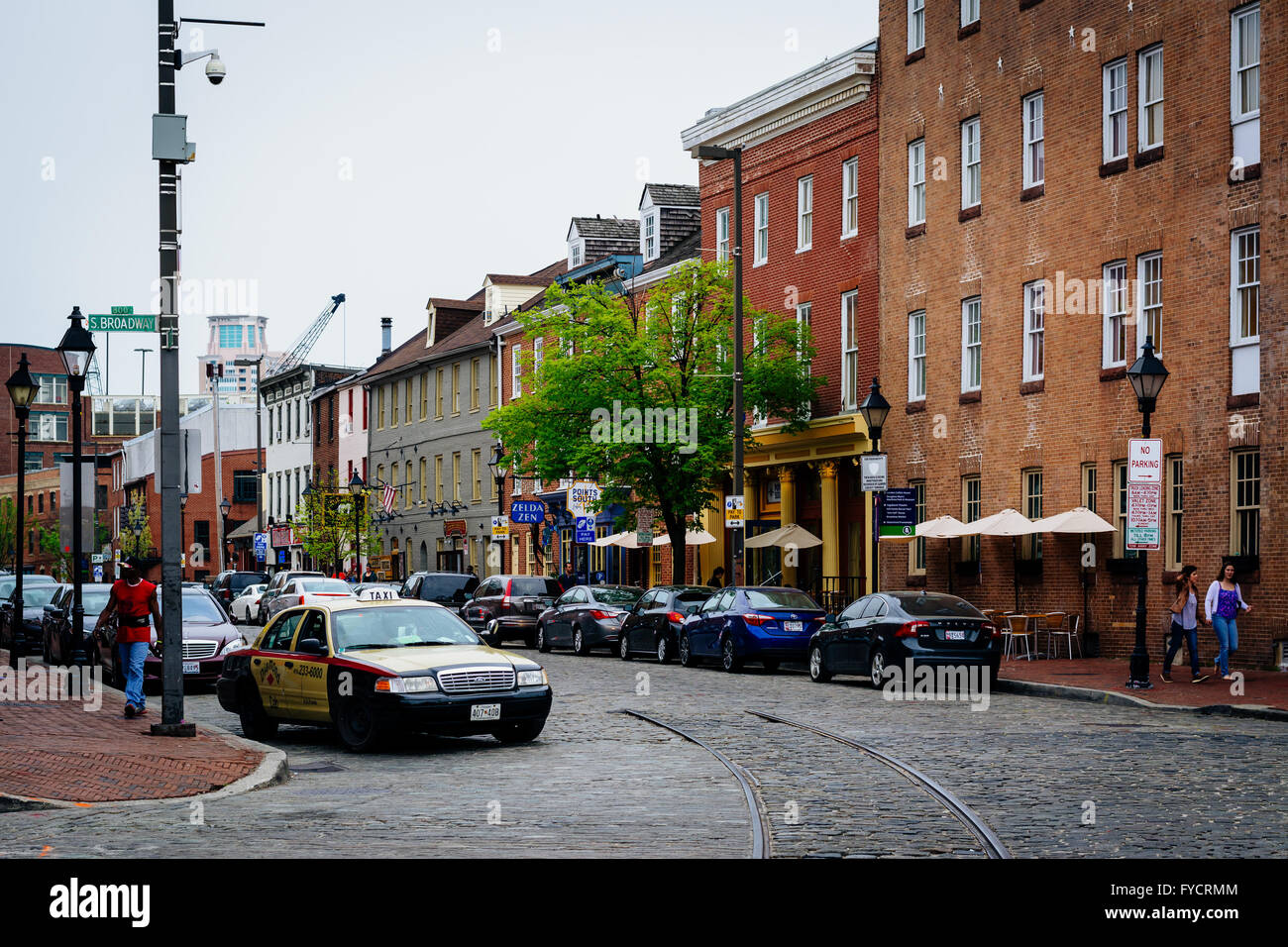 Cobblestone street in Fells Point, Baltimore, Maryland Stock Photo Alamy