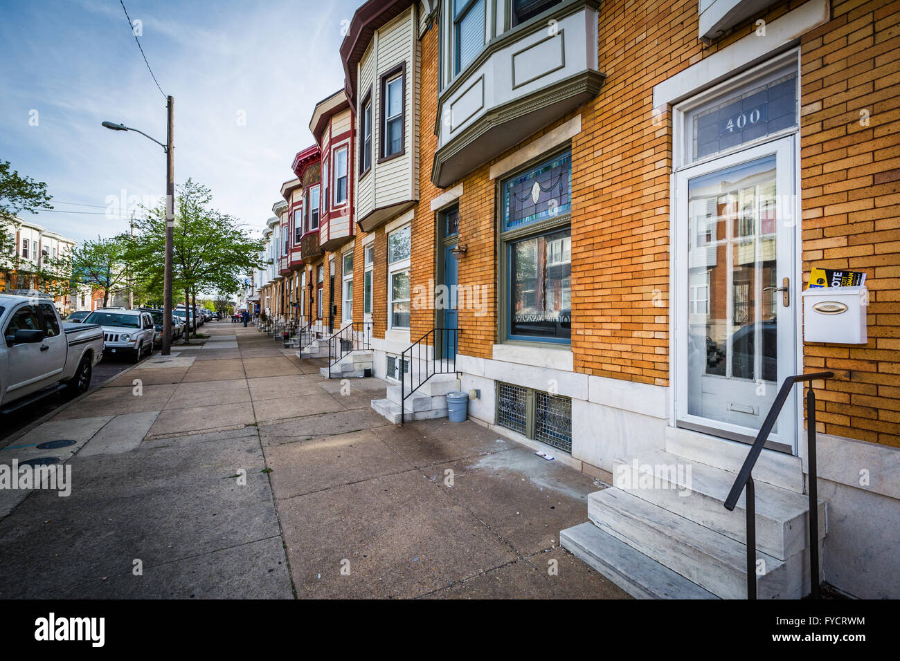 Row houses in Greektown, Baltimore, Maryland Stock Photo Alamy