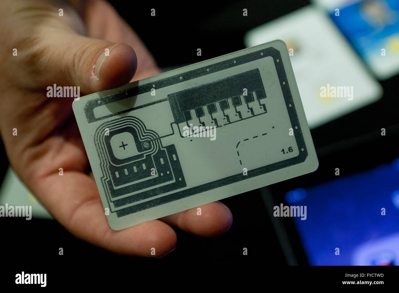 Credit card security chip circuit layout - USA Stock Photo: 102930505 - Alamy