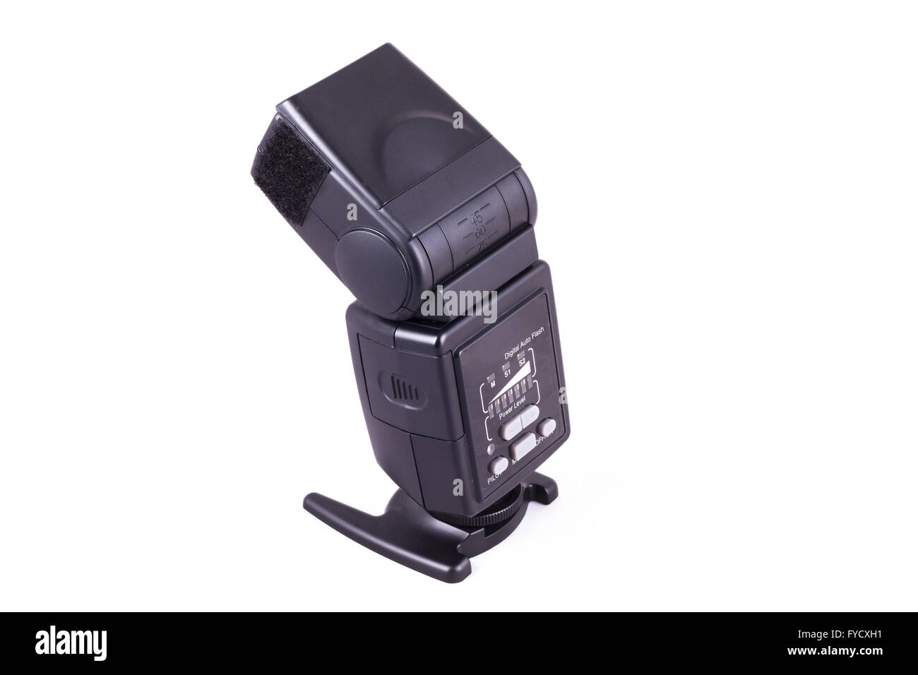 Camera flash isolated on white background Stock Photo - Alamy