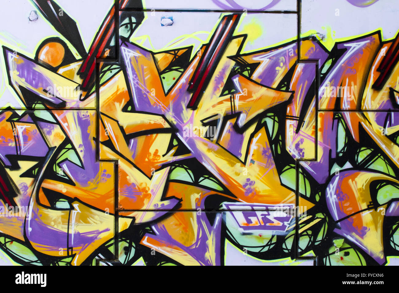 Street art, urban grafitti on wall Stock Photo