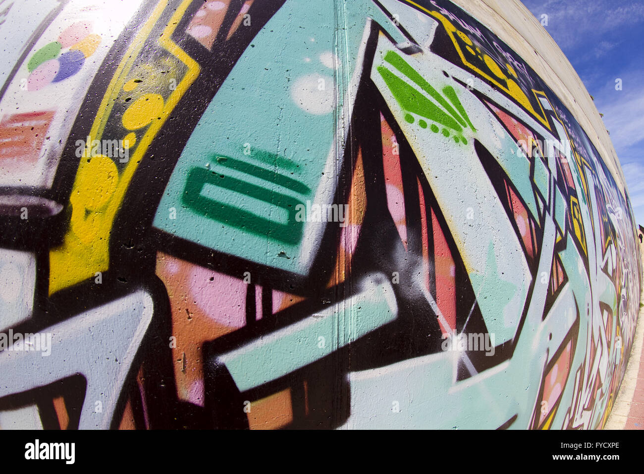 Street art, urban grafitti on wall Stock Photo