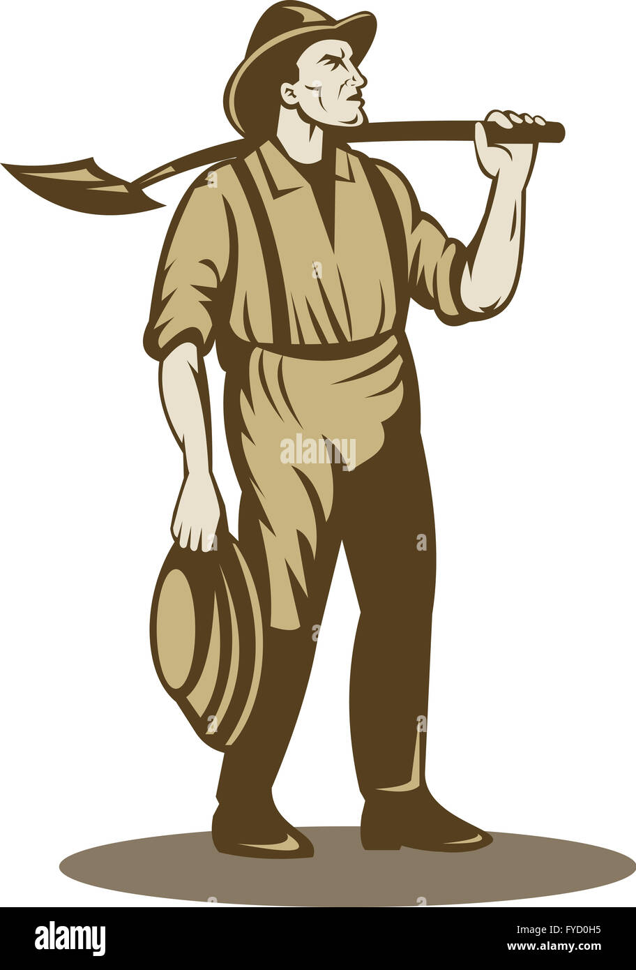 Miner, prospector or gold digger Stock Photo Alamy