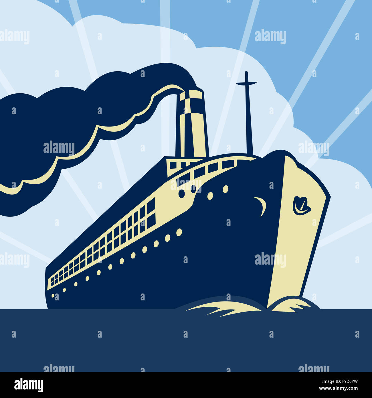 Ocean liner passenger boat ship Stock Photo - Alamy