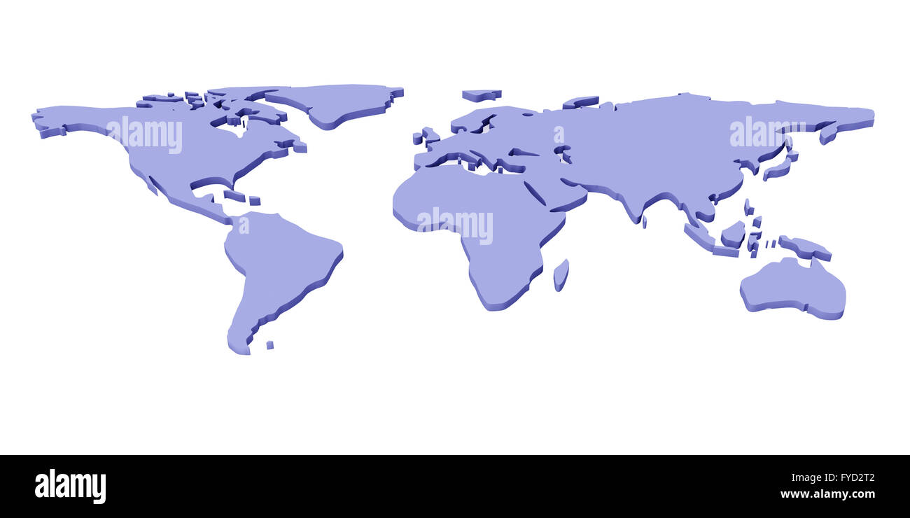 3D World map Stock Photo Alamy