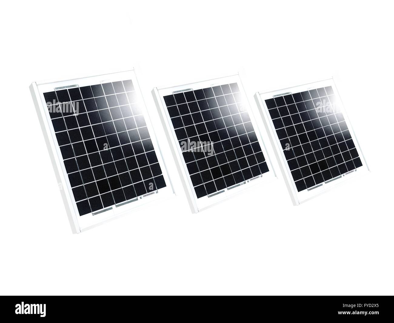 A solar panel isolated against a white background Stock Photo - Alamy