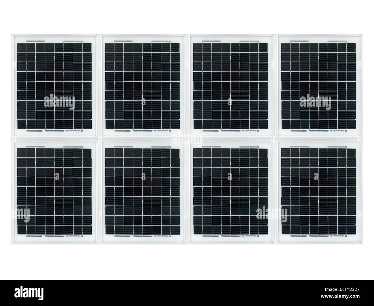 A solar panel isolated against a white background Stock Photo - Alamy