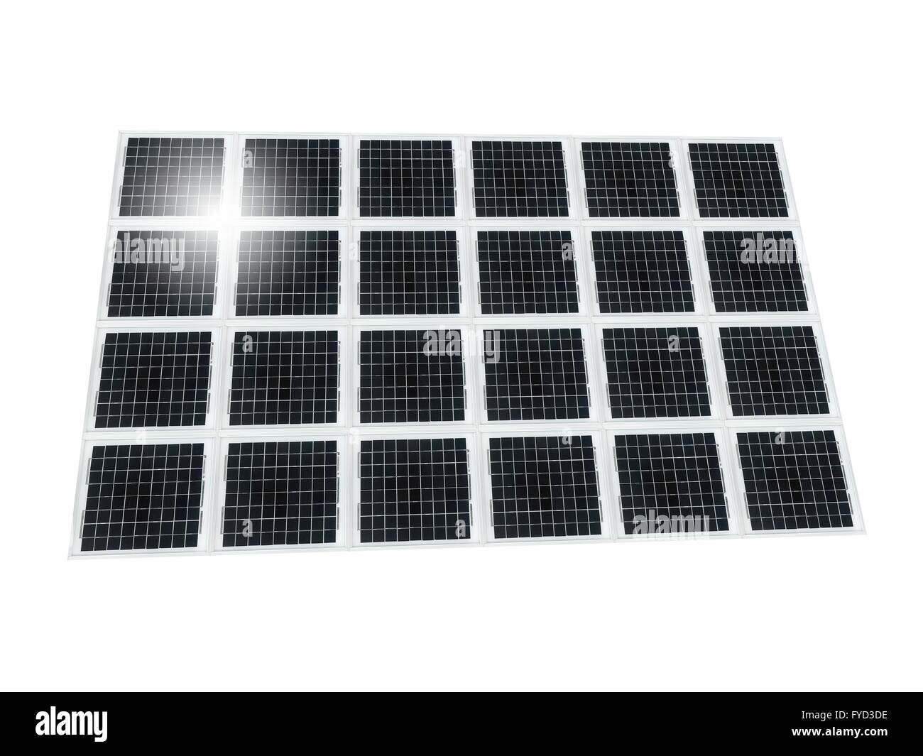 A solar panel isolated against a white background Stock Photo - Alamy